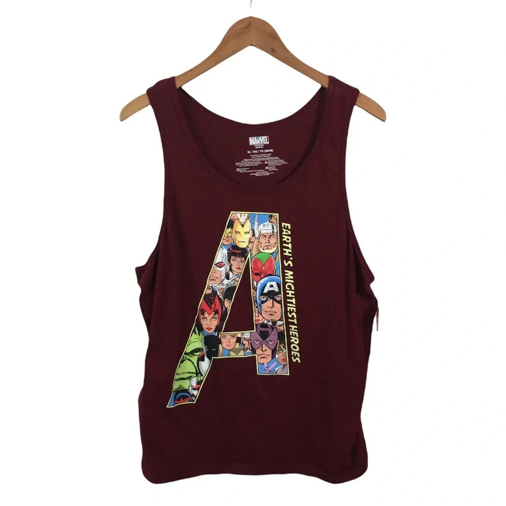 TS306 NWT Mens MARVEL Avengers Earths Mightiest Heroes Movie Tank Top L